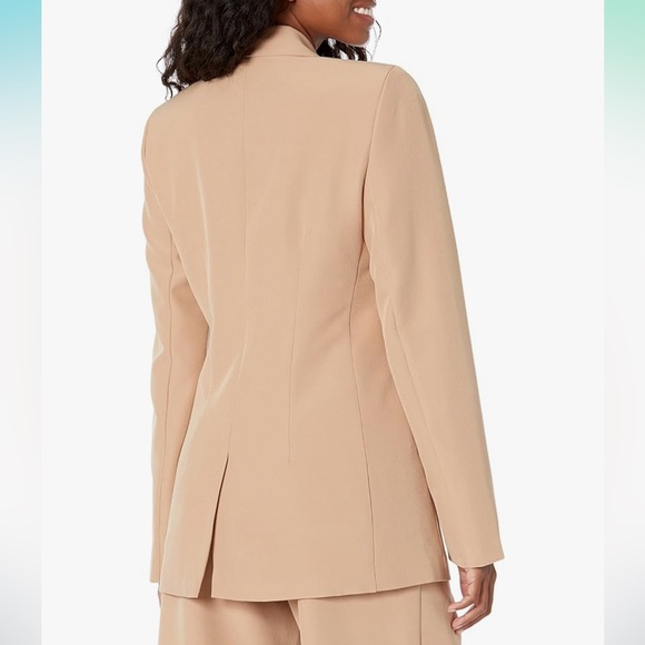 NWT The Drop Women's Kurt Double-Breasted Blazer Praline neutral career Small - Picture 2 of 3
